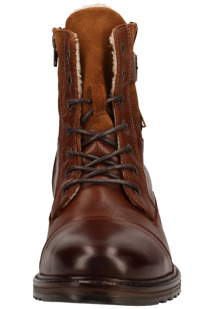 Mustang Stiefelette Lederimitat Braun Warmfutter - surf4shoes
