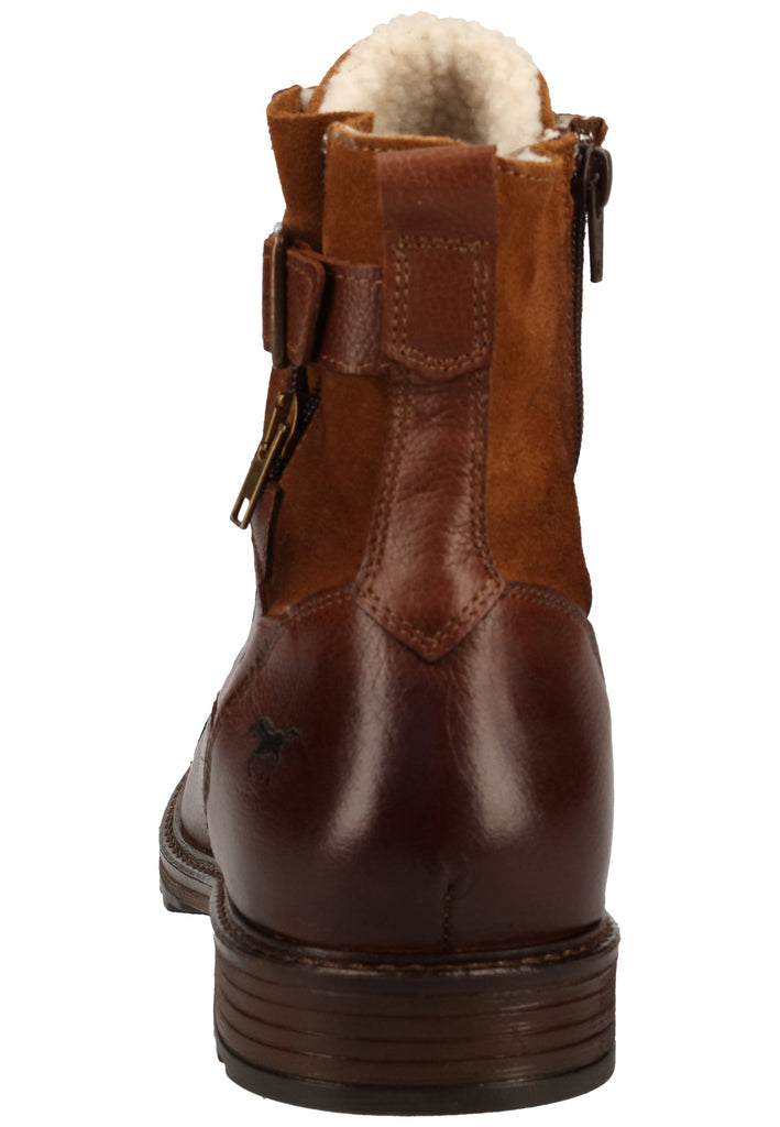 Mustang Stiefelette Lederimitat Braun Warmfutter - surf4shoes