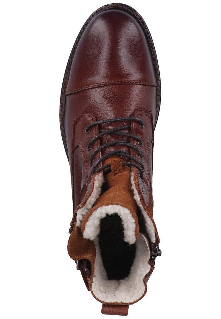 Mustang Stiefelette Lederimitat Braun Warmfutter - surf4shoes