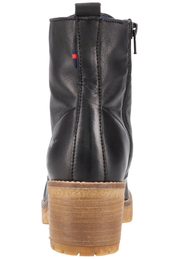 Mustang Stiefelette Leder Schwarz - surf4shoes