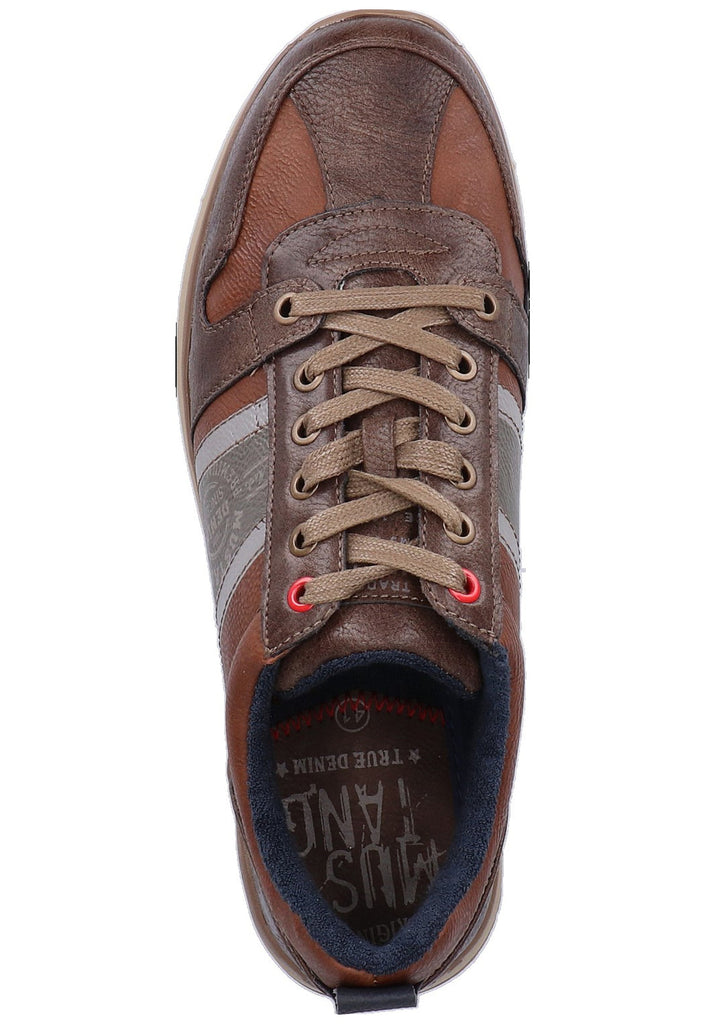 Mustang Sneaker Lederimitat Kastanie - surf4shoes