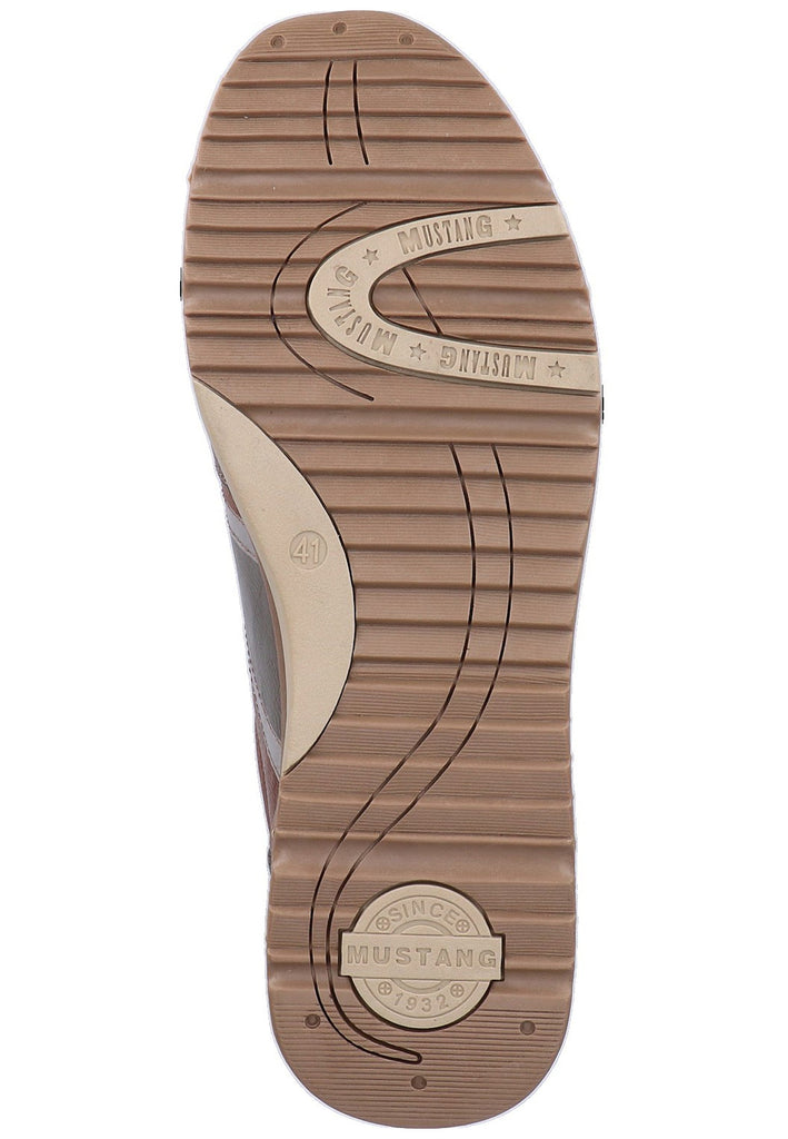 Mustang Sneaker Lederimitat Kastanie - surf4shoes