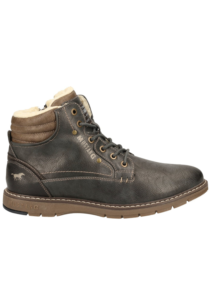 Mustang Stiefelette Lederimitat Graphit Warmfutter - surf4shoes