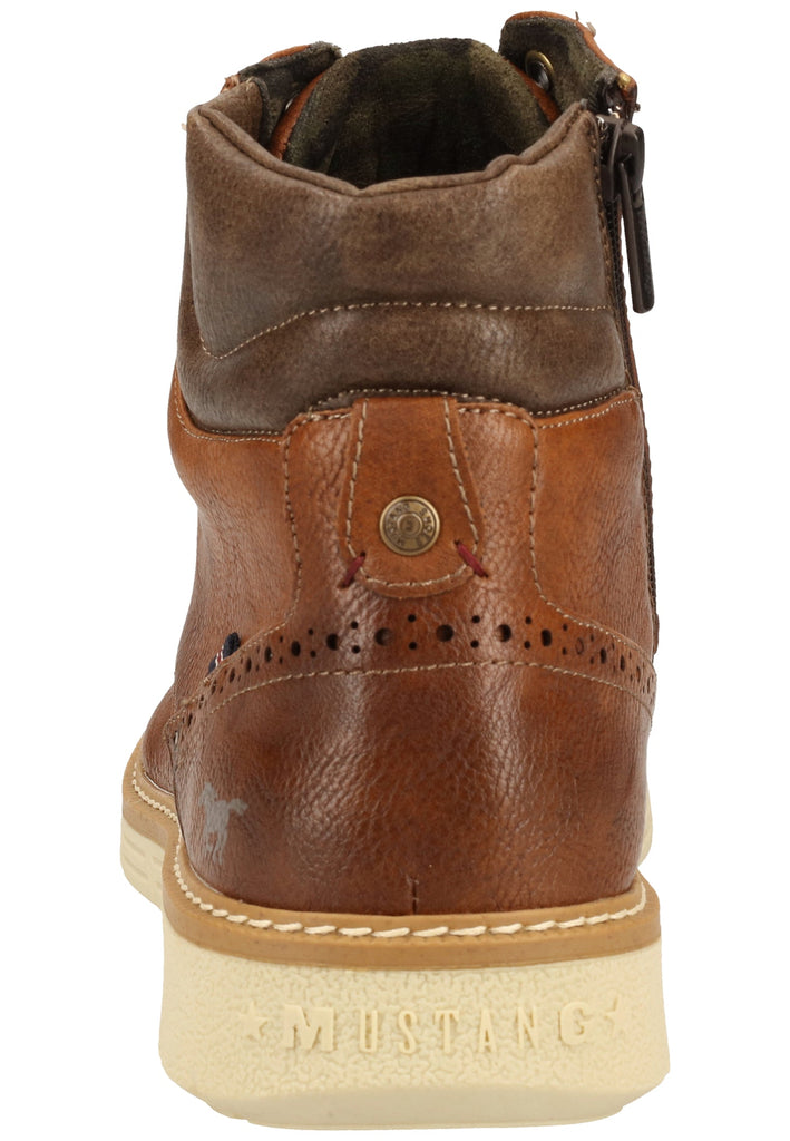 Mustang Stiefelette Lederimitat Kastanie - surf4shoes