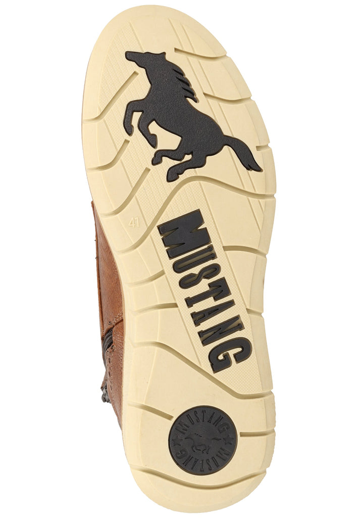 Mustang Stiefelette Lederimitat Kastanie - surf4shoes