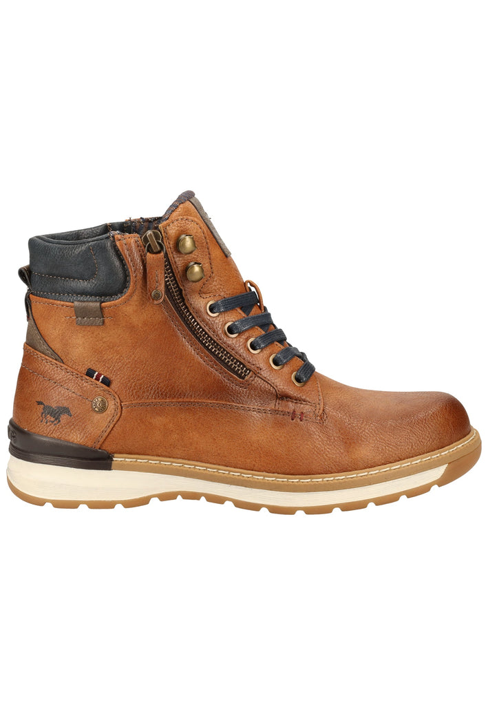 Mustang Stiefelette Lederimitat Cognac - surf4shoes