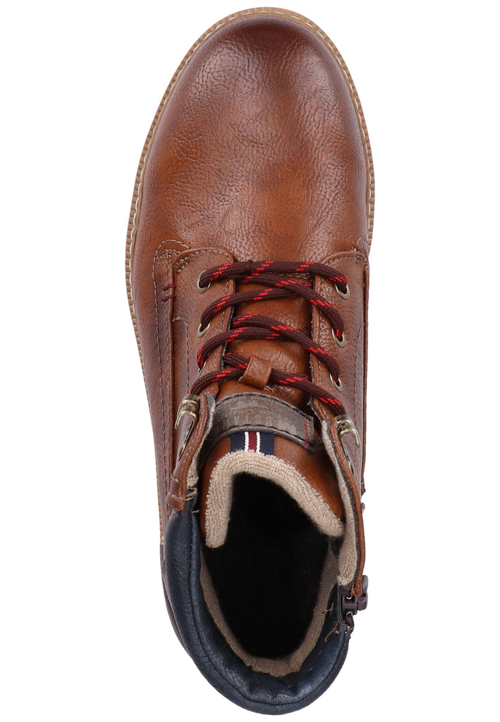 Mustang Stiefelette Lederimitat Kastanie Warmfutter - surf4shoes