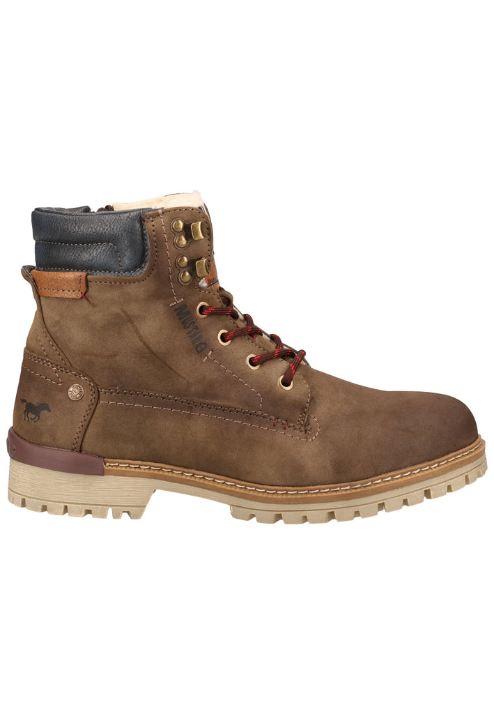 Mustang Stiefelette Lederimitat Braun Warmfutter - surf4shoes