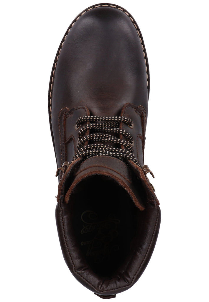 Mustang Stiefelette Lederimitat Dunkelbraun - surf4shoes