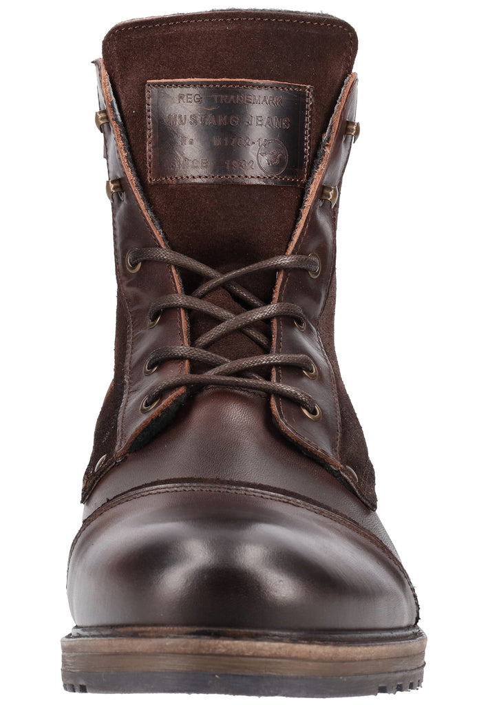 Mustang Stiefelette Leder Dunkelbraun - surf4shoes
