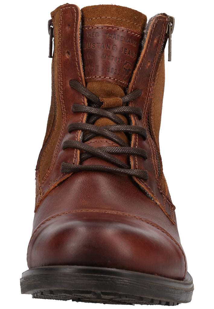Mustang Stiefelette Leder Braun Warmfutter - surf4shoes