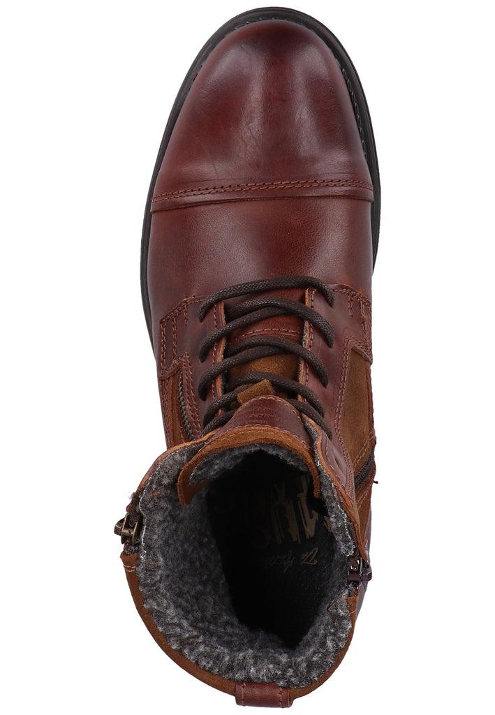 Mustang Stiefelette Leder Braun Warmfutter - surf4shoes