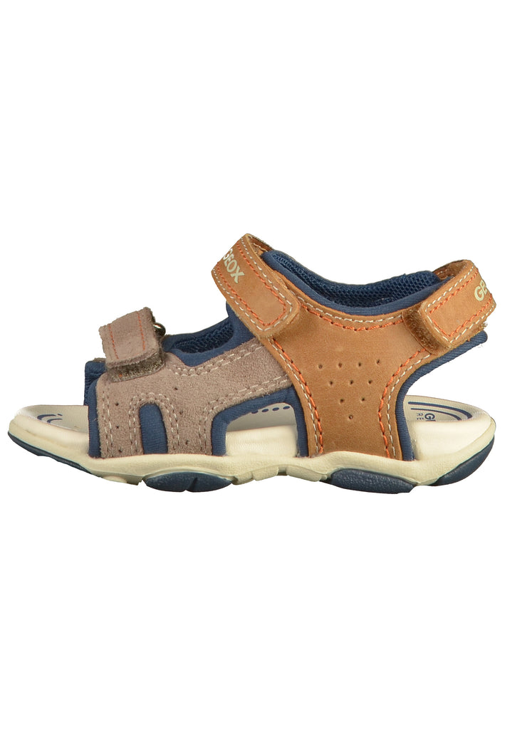 Geox Sandalen Leder/Textil Caramel - surf4shoes