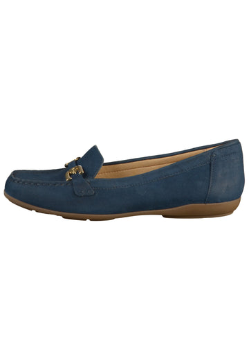 Geox Mokassin Leder Blau - surf4shoes