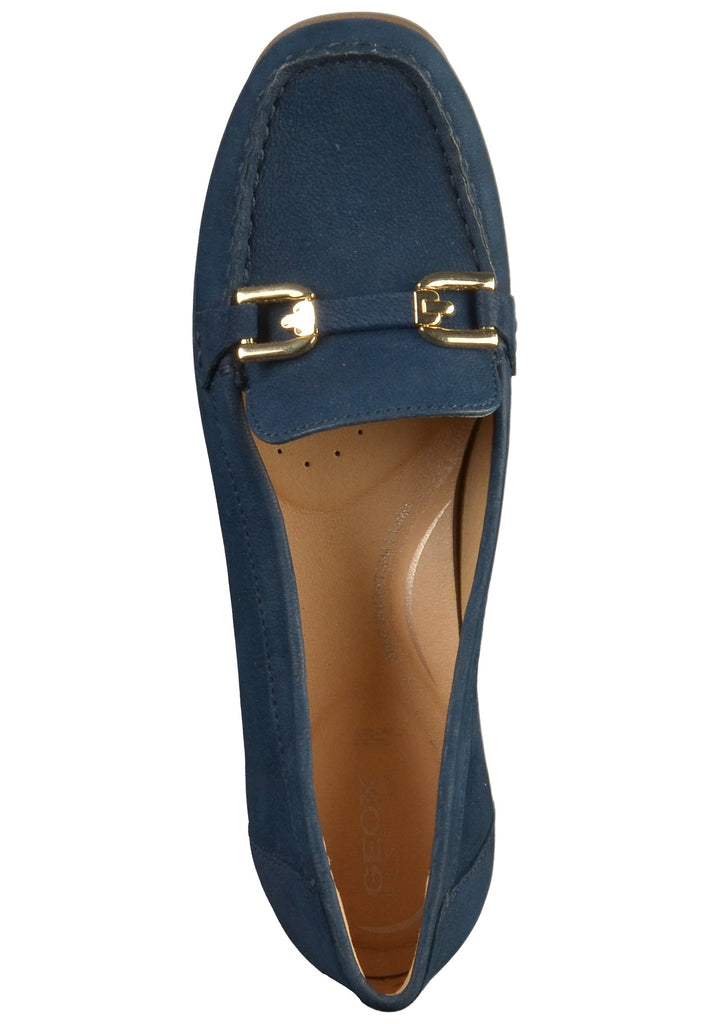 Geox Mokassin Leder Blau - surf4shoes