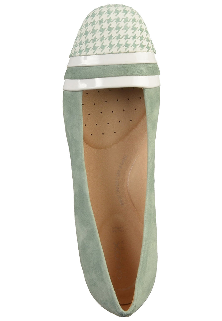 Geox Ballerinas Veloursleder Hellgrün - surf4shoes