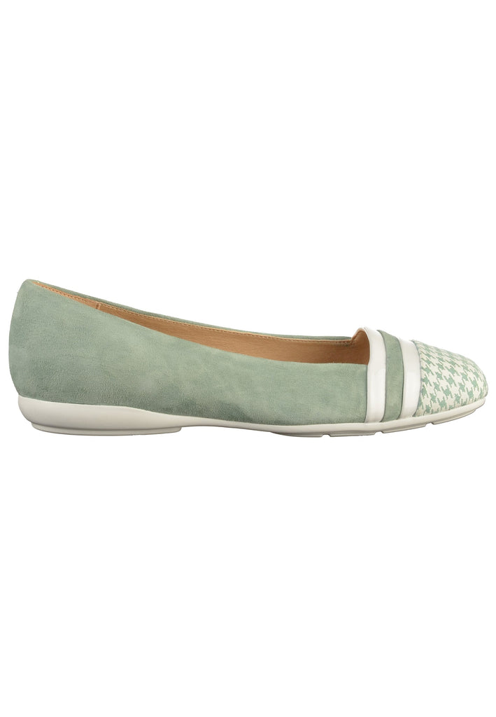Geox Ballerinas Veloursleder Hellgrün - surf4shoes