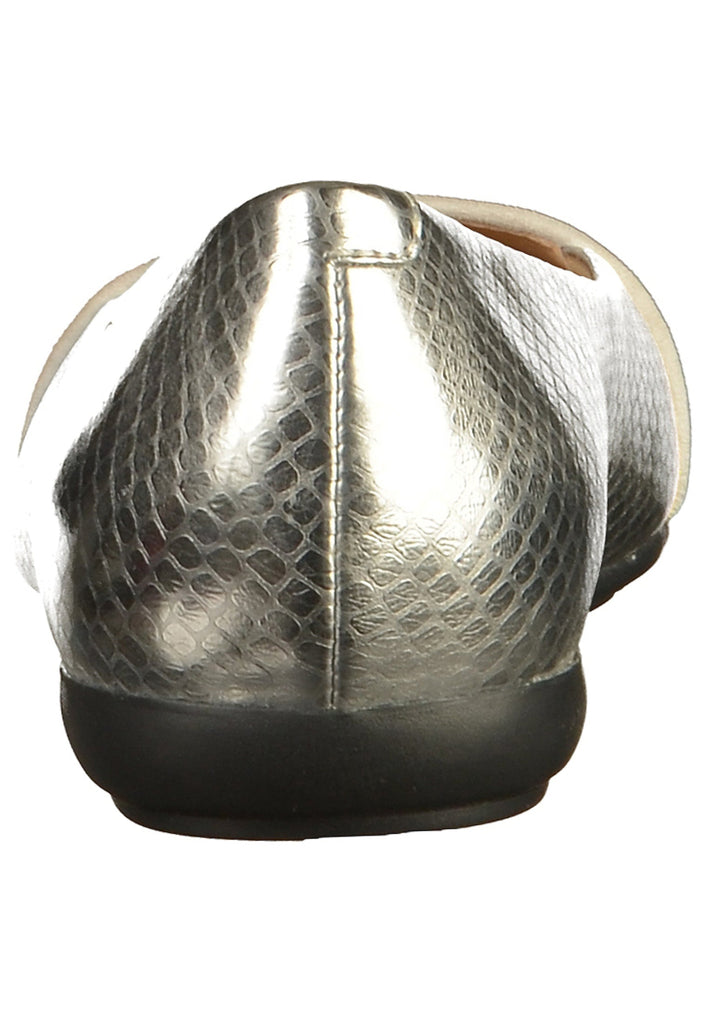 Geox Ballerinas Leder Silber/Weiß - surf4shoes