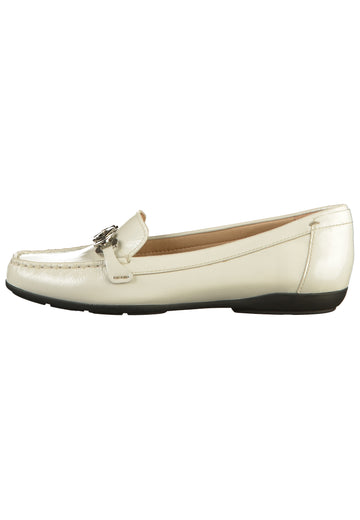 Geox Mokassin Leder Weiß - surf4shoes