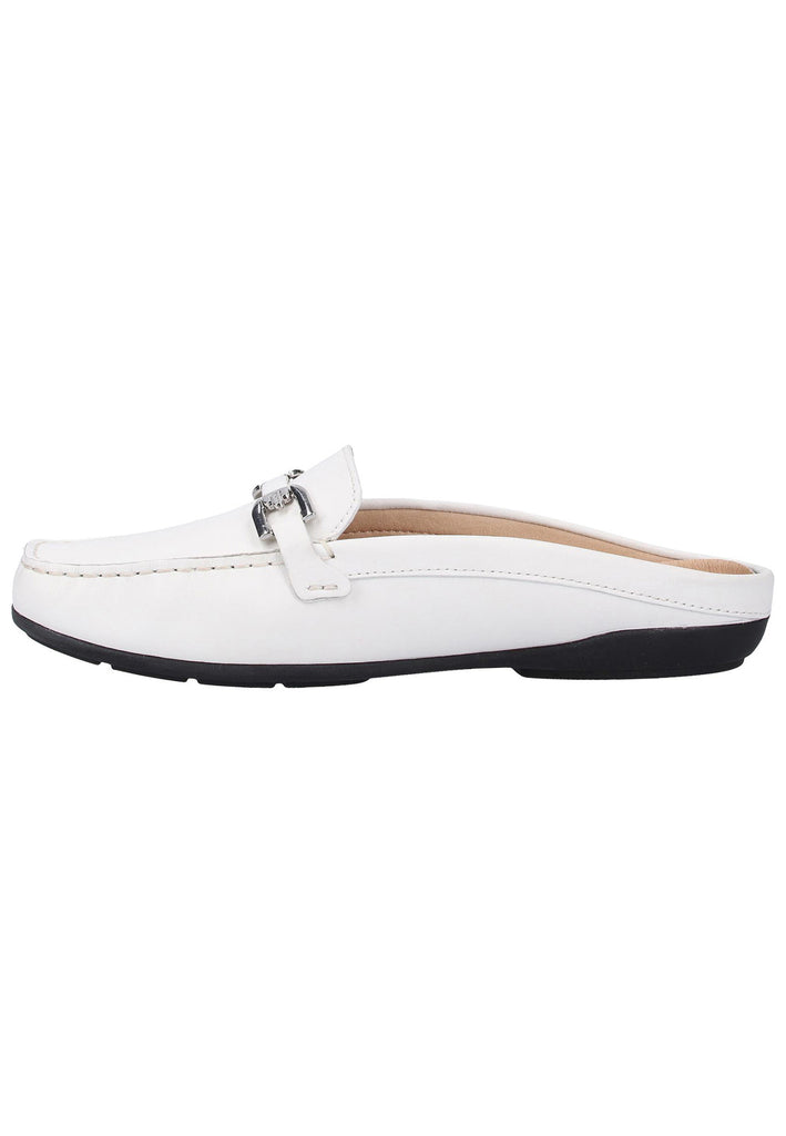 Geox Pantoletten Leder Weiß - surf4shoes