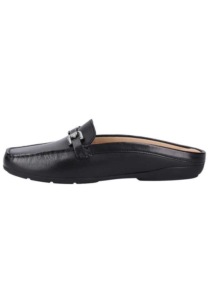 Geox Pantoletten Leder Schwarz - surf4shoes