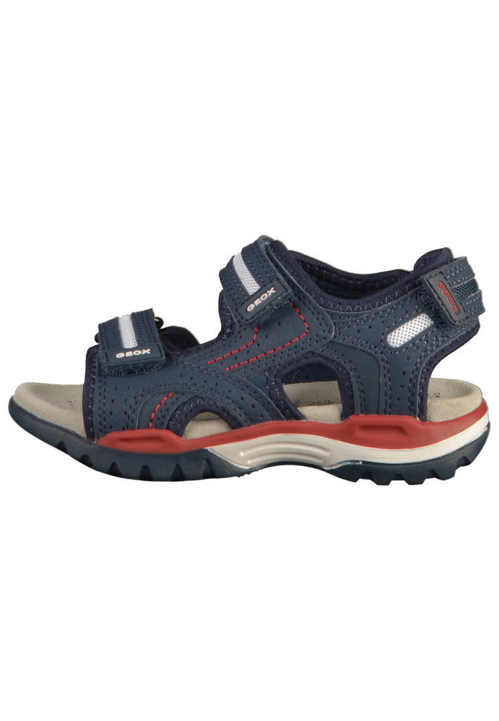 Geox Sandalen Lederimitat/Textil Navy/Rot - surf4shoes