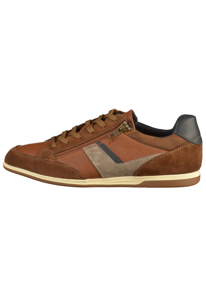 Geox Sneaker Leder/Synthetik Braun/Blau - surf4shoes