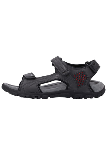 Geox Sandalen Lederimitat Schwarz - surf4shoes