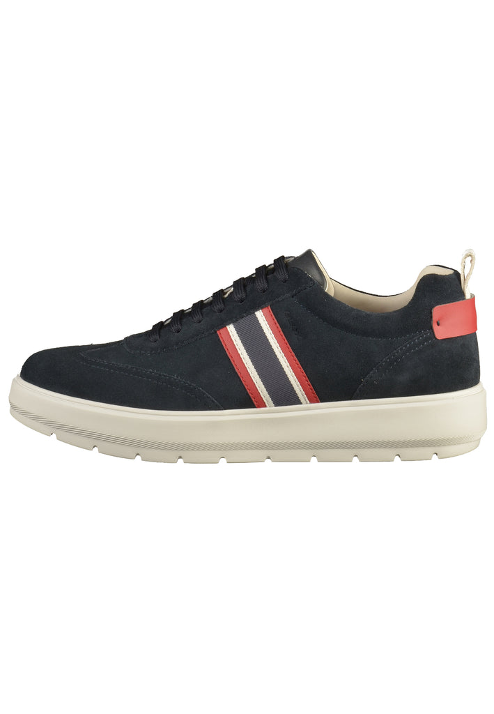 Geox Sneaker Veloursleder Navy/Rot - surf4shoes