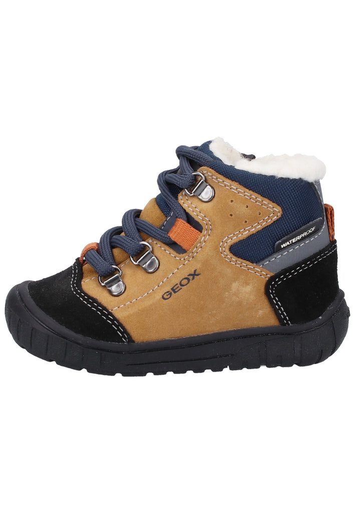 Geox Stiefel Veloursleder/Textil Blau/Gelb Warmfutter - surf4shoes