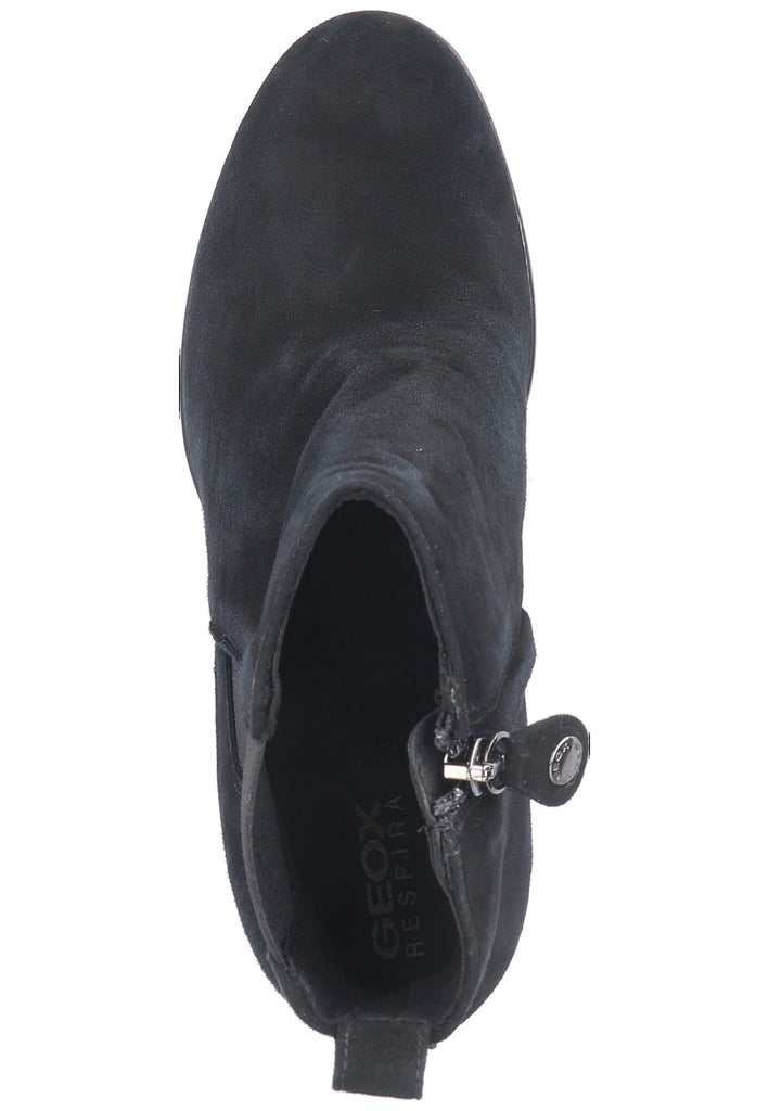 Geox Stiefelette Veloursleder Schwarz - surf4shoes