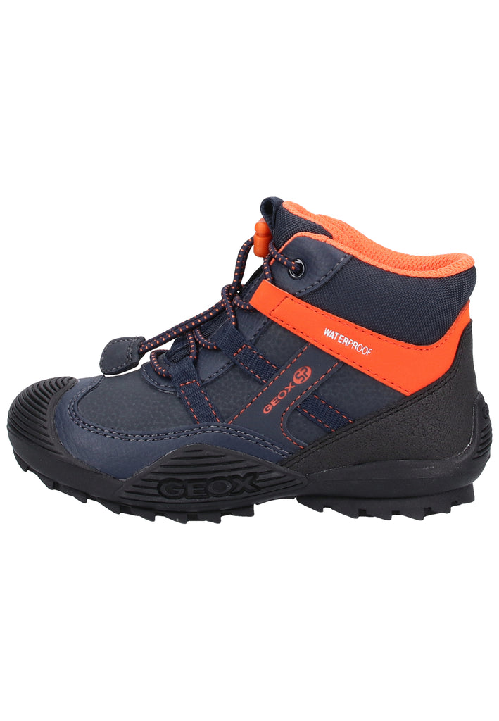Geox Stiefelette Lederimitat/Mesh Navy/Orange - surf4shoes
