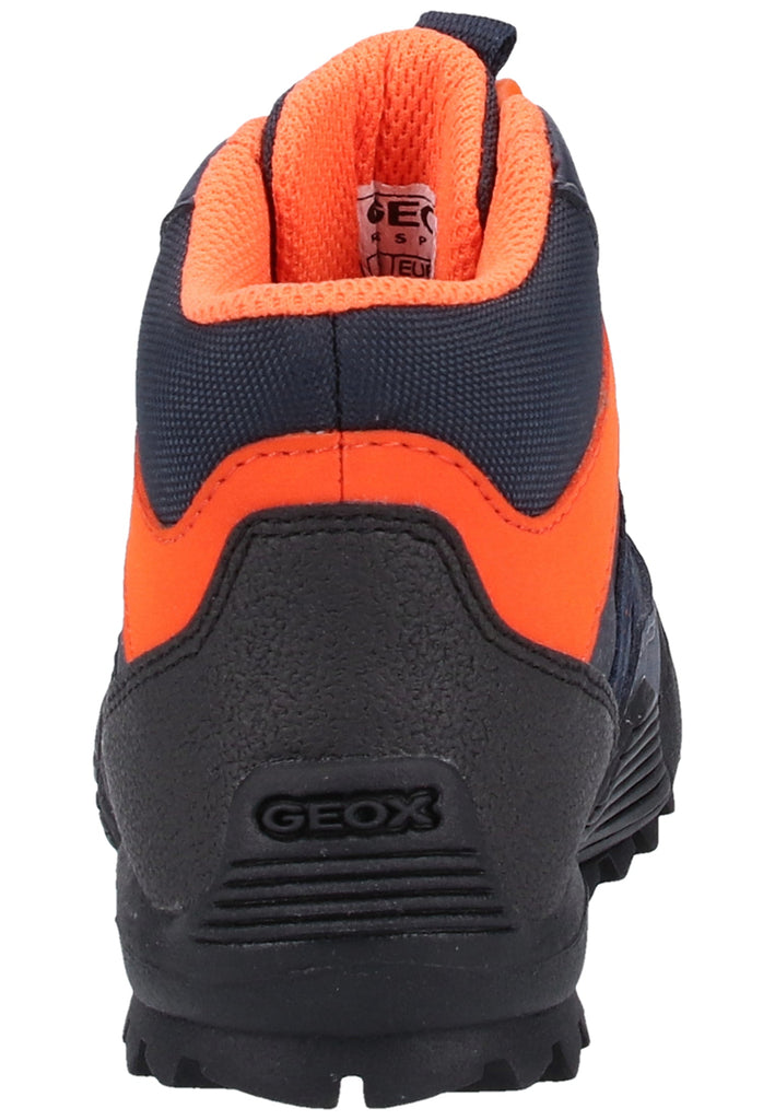 Geox Stiefelette Lederimitat/Mesh Navy/Orange - surf4shoes