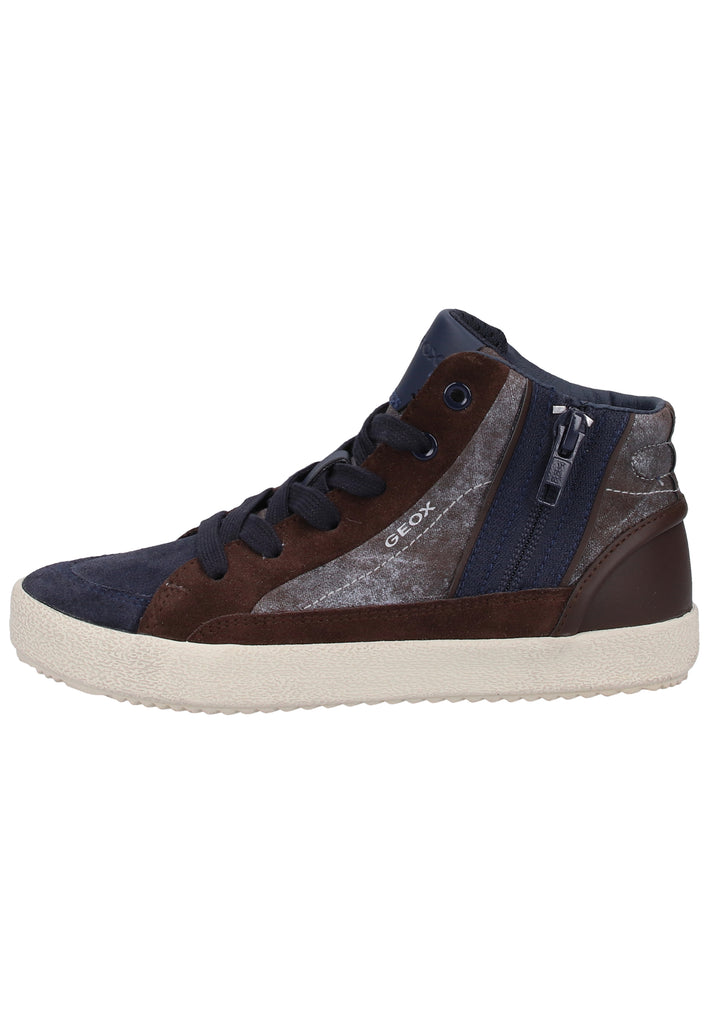 Geox Sneaker Veloursleder/Textil Braun/Blau - surf4shoes