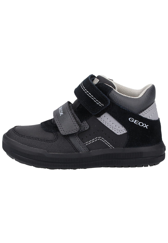 Geox Sneaker Leder/Textil Schwarz/Grau - surf4shoes