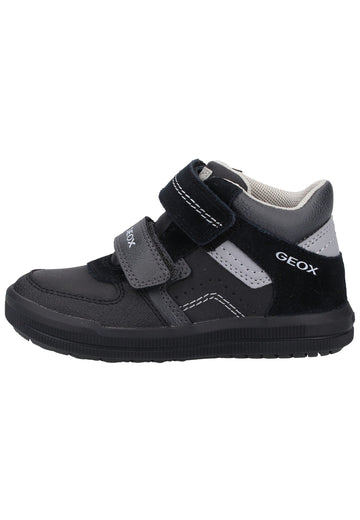 Geox Sneaker Leder/Textil Schwarz/Grau - surf4shoes