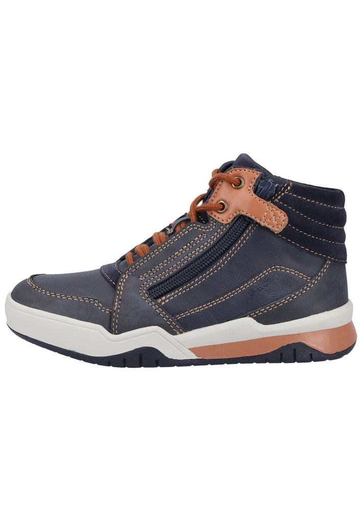 Geox Sneaker Leder/Synthetik Blau/Braun - surf4shoes