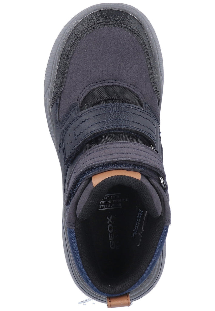 Geox Stiefelette Lederimitat/Mesh Navy/Schwarz - surf4shoes