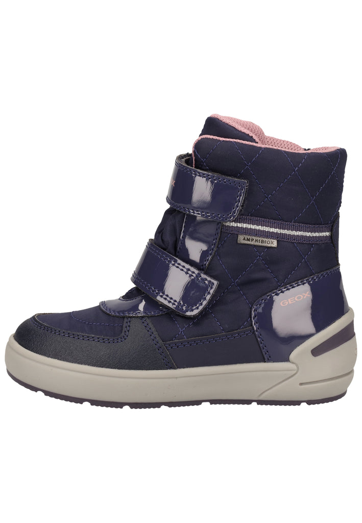 Geox Stiefelette Lederimitat Violett Warmfutter - surf4shoes