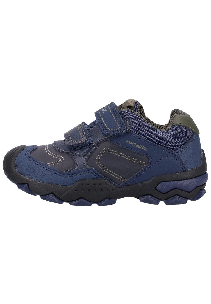 Geox Sneaker Lederimitat/Mesh Blau/Grün Warmfutter - surf4shoes