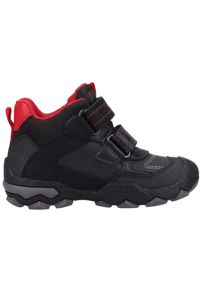 Geox Stiefelette Lederimitat/Mesh Schwarz/Rot - surf4shoes