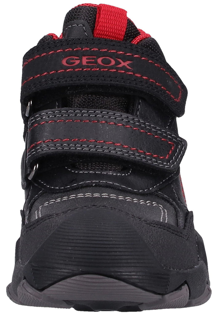 Geox Stiefelette Lederimitat/Mesh Schwarz/Rot - surf4shoes