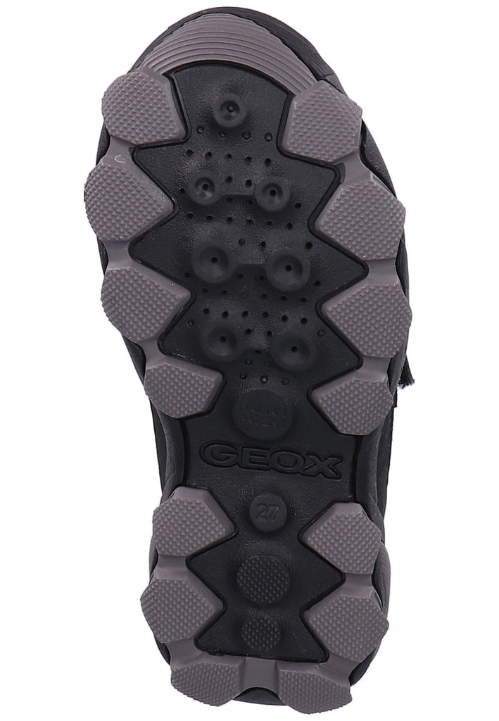 Geox Stiefelette Lederimitat/Mesh Schwarz/Rot - surf4shoes