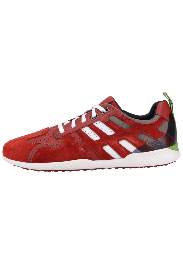 Geox Sneaker Leder/Textil Rot/Grau - surf4shoes