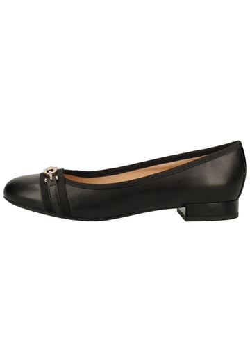 Geox Ballerinas Leder/Synthetik Schwarz - surf4shoes