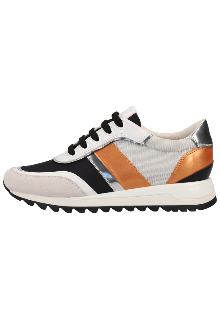 Geox Sneaker Leder/Textil Weiß/Schwarz - surf4shoes