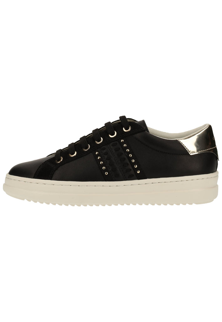 Geox Sneaker Leder/Synthetik Schwarz/Gold - surf4shoes