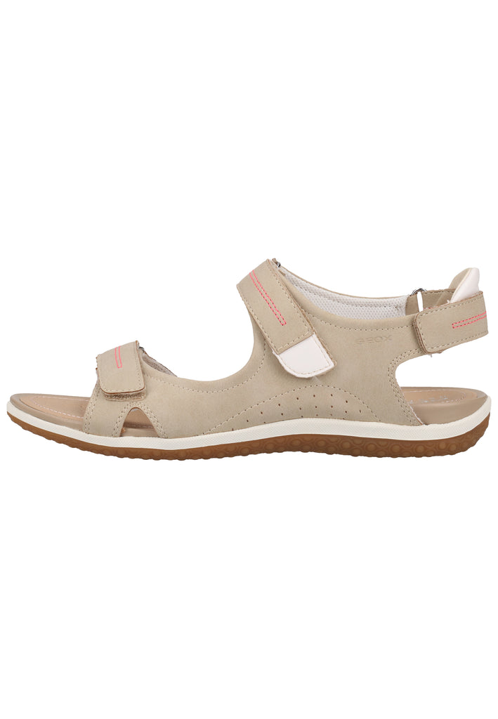 Geox Sandalen Lederimitat Taupe - surf4shoes