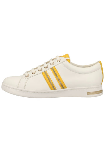 Geox Sneaker Leder/Textil Weiß/Gelb - surf4shoes