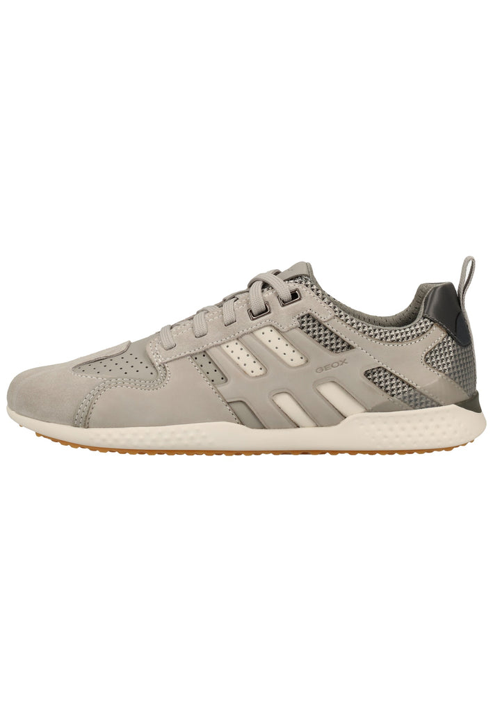 Geox Sneaker Leder/Synthetik Hellgrau/Weiß - surf4shoes